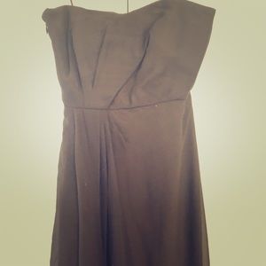 Brown J. Crew chiffon dress